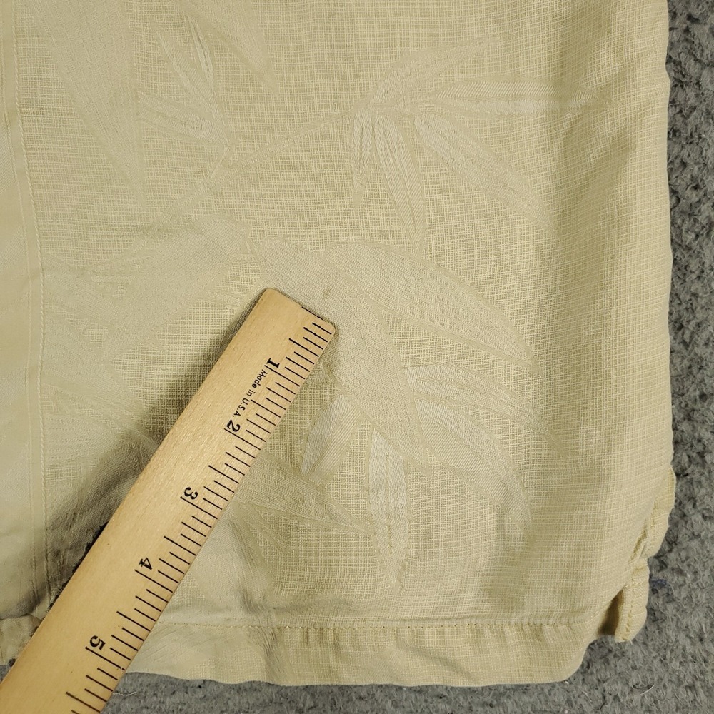 Tommy Bahama Shirt Mens Medium Yellow Hawaiian Button Up Short Sleeve * - Picture 4 of 8